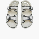 Chanel Dad Sandals White Leather