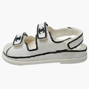 Chanel Dad Sandals White Leather