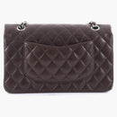 Chanel Double Flap Diamond Quilted Medium Dark Brown