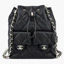 Chanel Drawstring Two Pocket Backpack Black (AS4342)