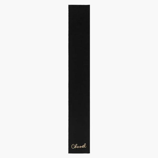 Chanel Embroidery Logo Scarf Black/Gold