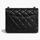 Chanel Flap Bag Mini Lambskin Gold-Tone Black