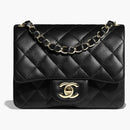 Chanel Flap Bag Mini Lambskin Gold-Tone Black