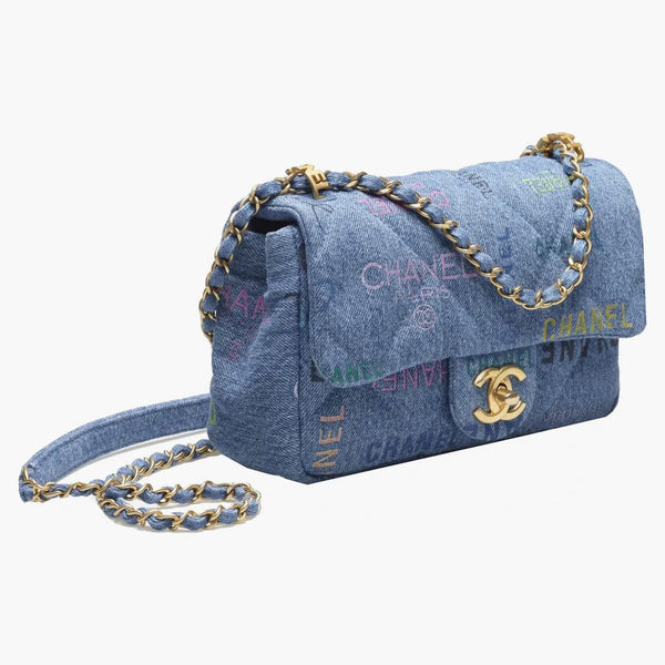 Chanel Flap Bag Small Blue/Multicolor