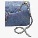 Bolso de chanel pequeño azul/multicolor