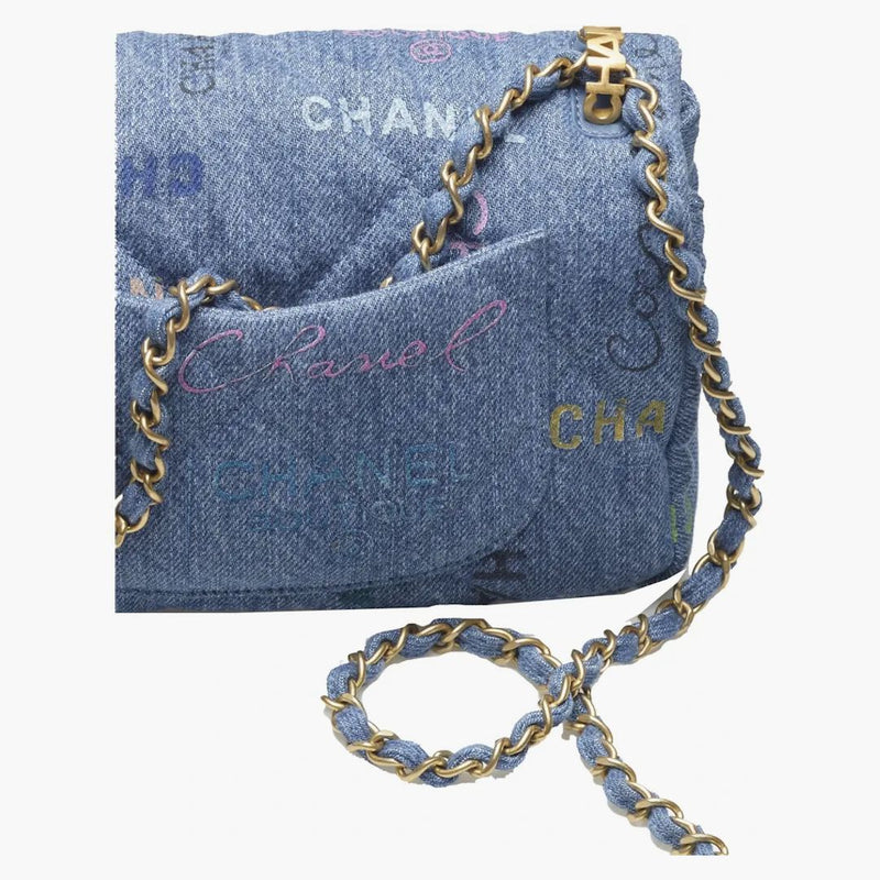 Chanel Flap Bag Small Blue/Multicolor