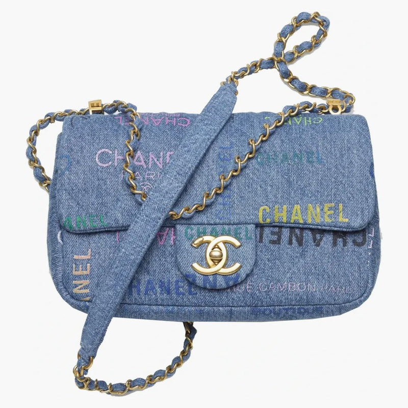 Chanel Flap Bag Small Blue/Multicolor