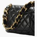 Chanel Flap Bag with Chunky Chain Strap Large 22S Lambskin Black