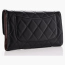 Chanel Flap Wallet Quilted Diamond Large Black