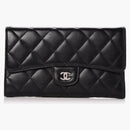 Chanel Flap Wallet Quilted Diamond Large Black