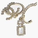 Chanel Glass and Strass Metal Earrings Glass Pearls Gold