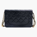 Chanel Gold Coin Chain Black Wallet on Chain Black (AP2840-B08447-94305)