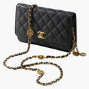 Chanel Gold Coin Chain Black Wallet on Chain Black (AP3113-B09805-94305)