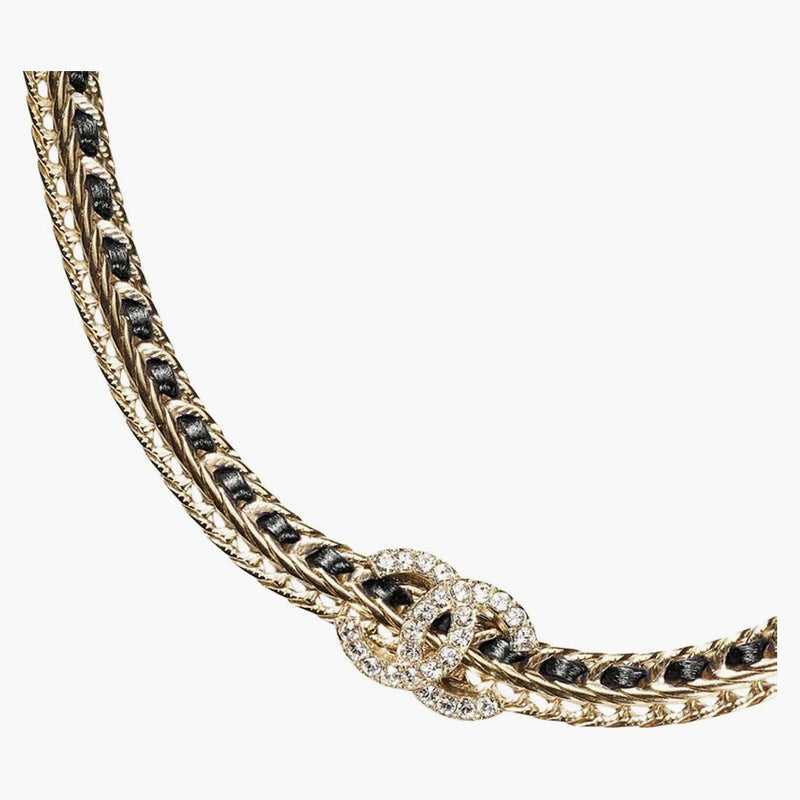 Chanel Gold Náhrdelník AB8307 Gold/Black