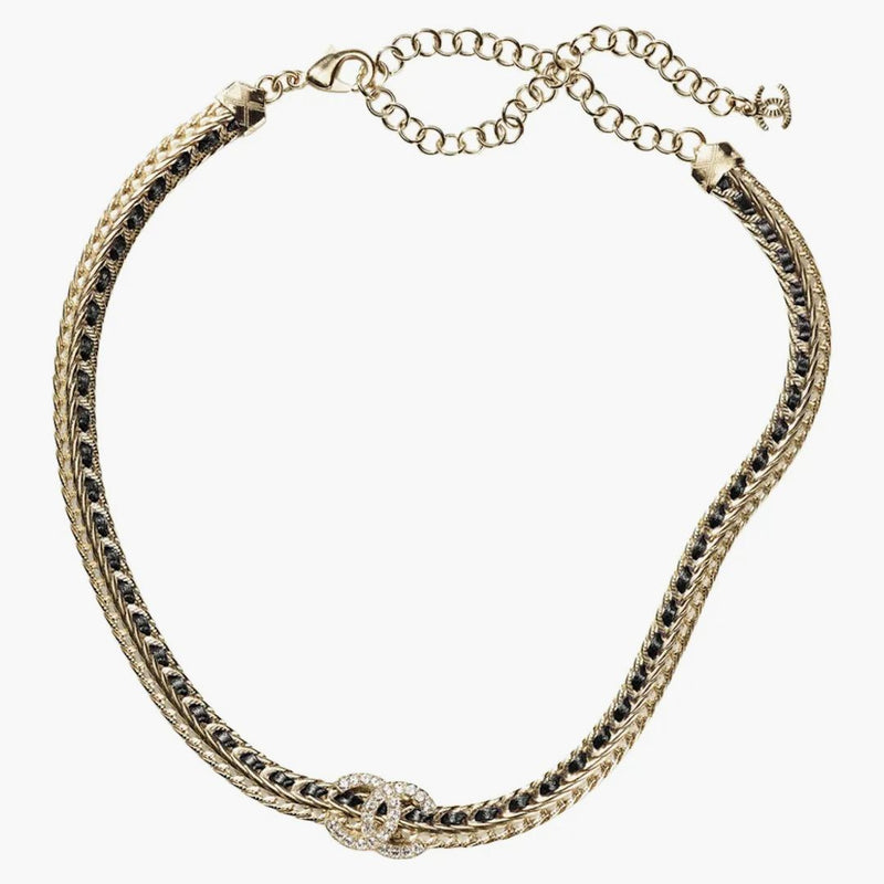 Chanel Gold Náhrdelník AB8307 Gold/Black