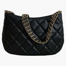 Chanel Grained Calfskin 24c Hobo Bag Black (AS4612)