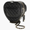 Chanel Heart Bag 22s Black Lambskin