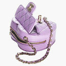 Chanel Heart Clutch with Chain 22S Purple Lambskin