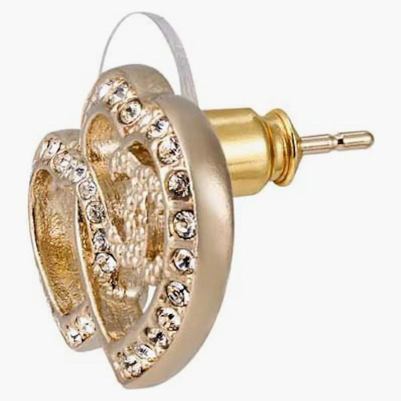Chanel Heart Shape CC örhängen guld (fig666)