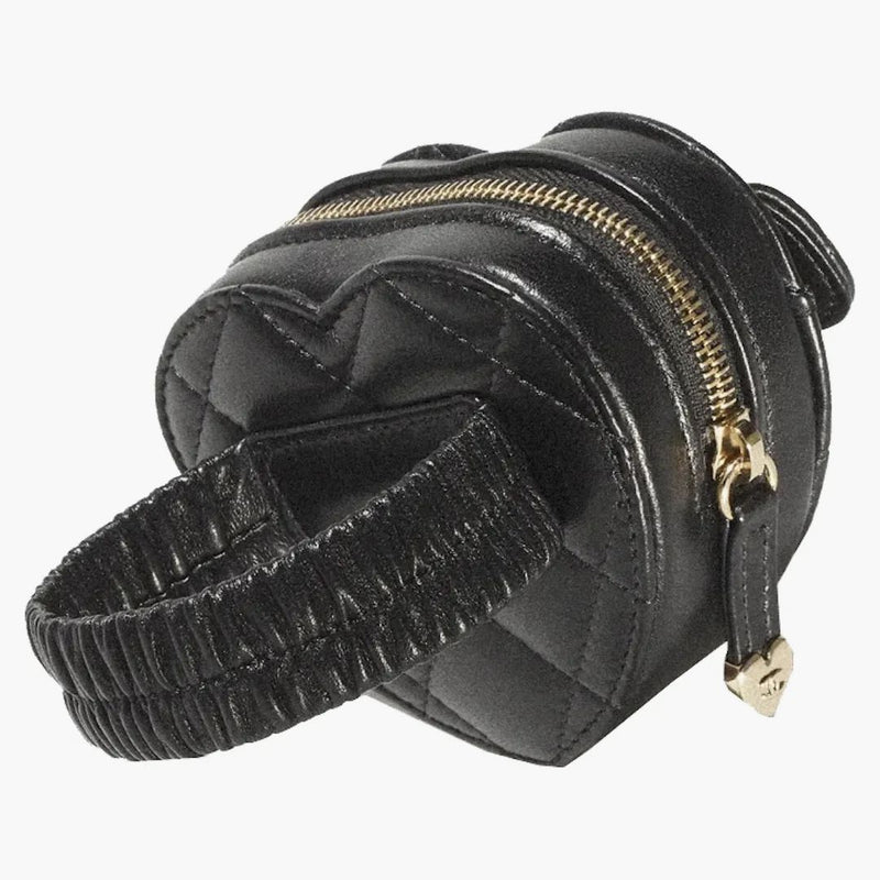 Spojka CHANEL SRDCE S BACK BLACKSKINE
