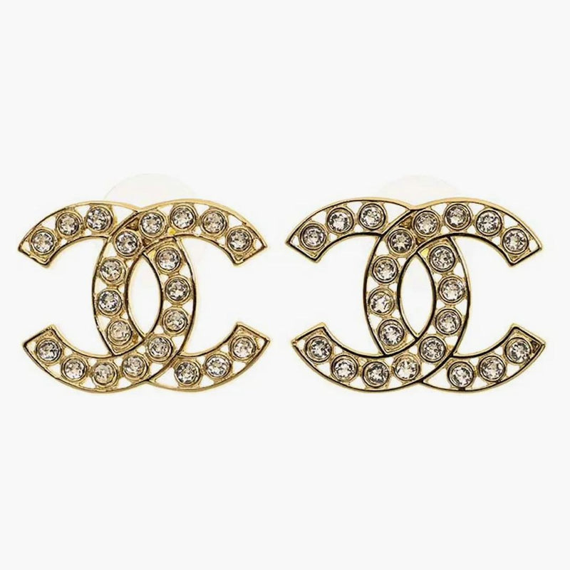 Chanel Hollow CC Logo Earingrings Gold (ABA870)