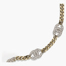 Chanel Interlocking Choker Necklace Gold/Silver/Crystal