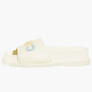 Chanel Logo Mule Sandal Ivory Leather