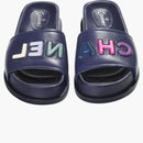 Chanel Logo Mule Sandal Navy Leather