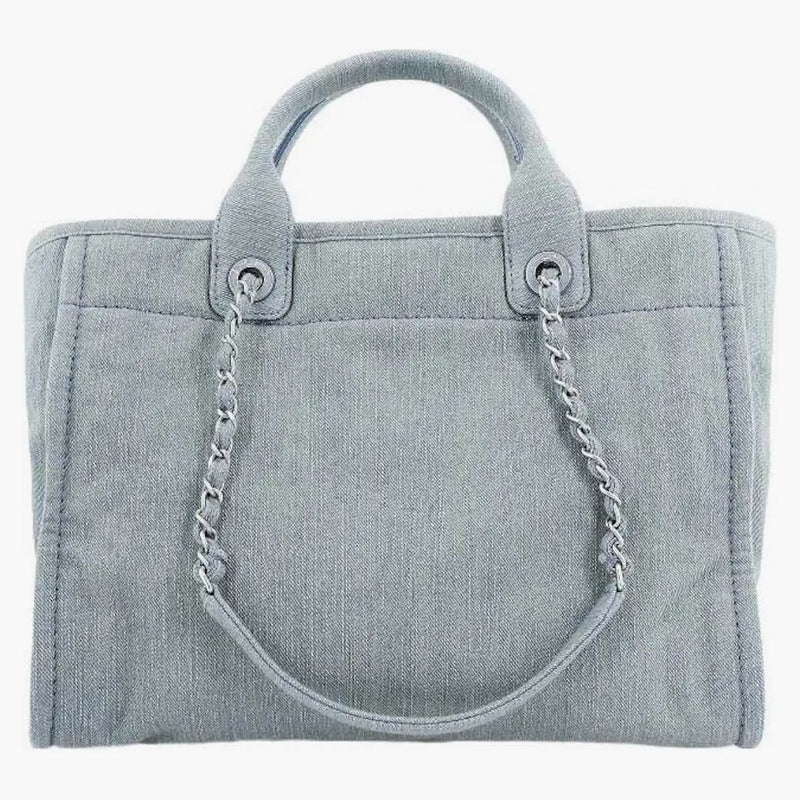Chanel Medium Denim 23S Shopping Bag Light Blue (AS3351)