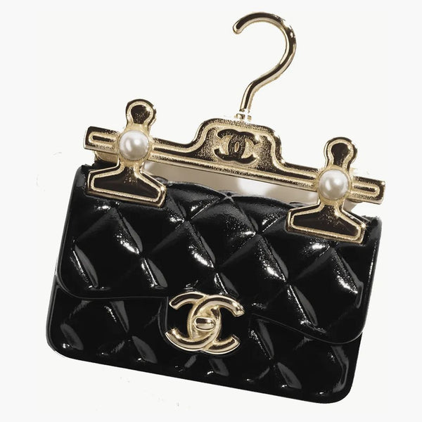 Chanel Metal Brooch Ab9849 Black/Gold/Pearly White