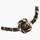 Chanel Metal/calfskin Choker Necklace Gold/black