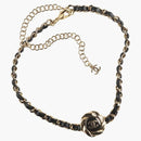 Chanel Metal/calfskin Choker Necklace Gold/black