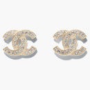 Chanel Metal & Diamantés Earrings Silver/Gold