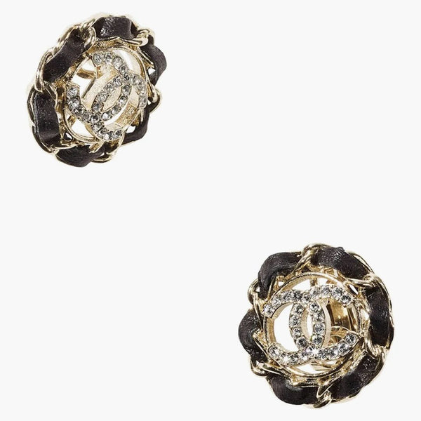 Chanel Metal Earrings AB8297 Gold/Black