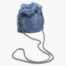 Chanel Mini Bucket with Chain Blue/Multicolor
