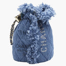 Chanel Mini Bucket with Chain Blue/Multicolor