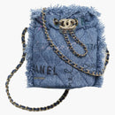 Chanel Mini Bucket with Chain Blue/Multicolor