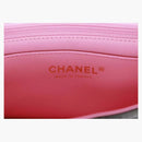 Chanel Mini Classic Clap Bag s rukojetí černou/růžovou (AS2431)