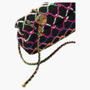 Chanel Mini Flap Pearl Crush Bag 22S Tweed Black/Multicolor