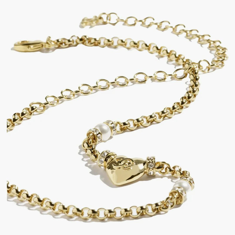Naszyjnik Chanel Gold/Perly White/Crystal (ABD075 B16158 NW376)