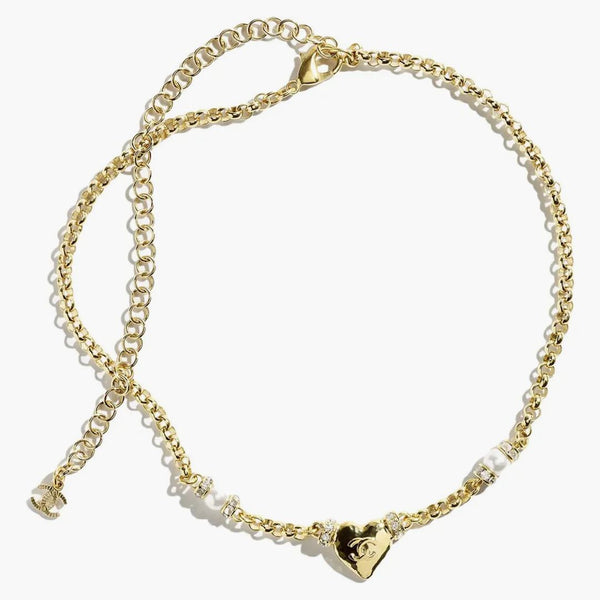 Chanel Necklace Gold/Pearly White/Crystal (ABD075 B16158 NW376)