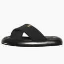 Chanel Puffy Sandal Black Fabric