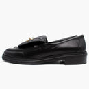 Chanel Quilted Tab Loafers Black Leather