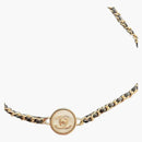 Chanel Round CC Logo Choker Gold/White (ABA006)