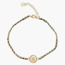 Chanel Round CC Logo Choker Gold/White (ABA006)