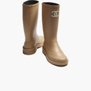 Chanel Rubber Rain Boots Beige