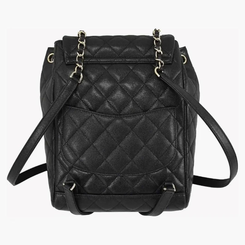 Chanel Small 23s Maned Calfskin ryggsäck svart (AS4058)