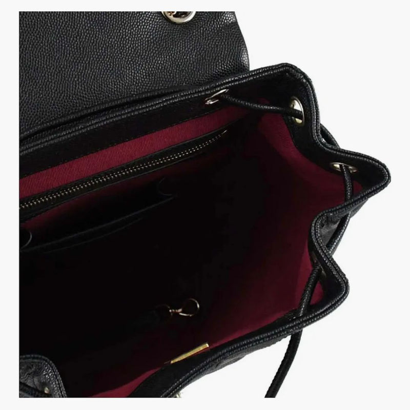 Chanel Small 23s Maned Calfskin ryggsäck svart (AS4058)