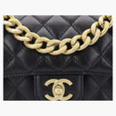 Chanel Small Lambskin Messenger Black/Gold