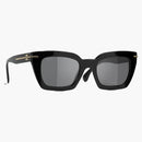 Chanel Square Chain Polarised Solglasögon Black (5509 C622/T8)